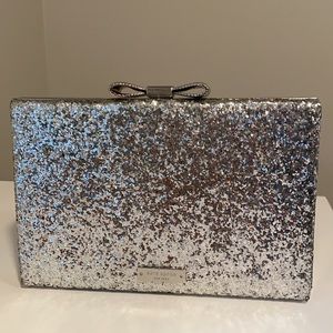 Kate Spade Silver Sequin Bow purse